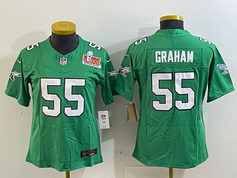 Youth Philadelphia Eagles #55 Graham Green three generations 2025 Nike Vapor Limited NFL Jersey style 2